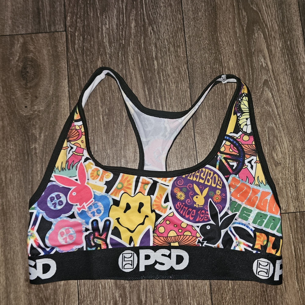Colorful Graphic Sports Bra